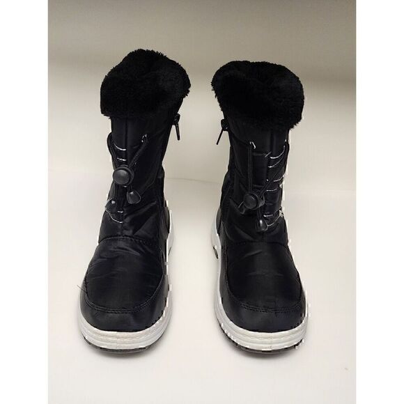 VIA PINKY SCARLETT-51F Children Girls Comfort Flower Warm Mid-Calf Snow Boots 3 - Picture 3 of 8